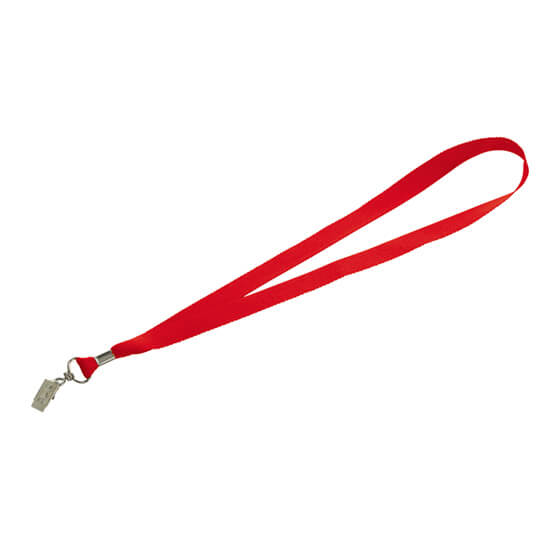 Red Stock Lanyard Example #5 by Corporate Disk Company